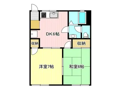 アピテ・K・千束(1LDK/2階)の間取り写真