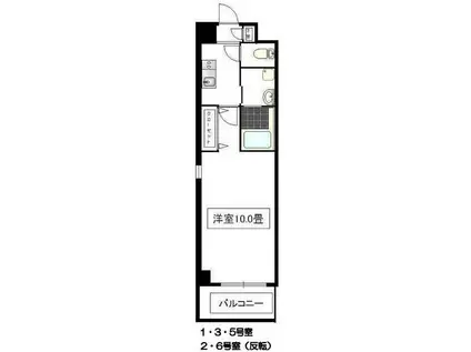 プルミエコート(1K/4階)の間取り写真