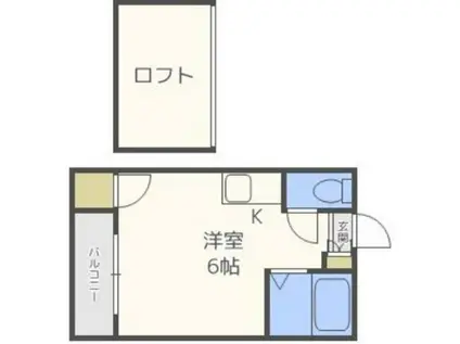 サウザンドヒルズ県庁前(ワンルーム/1階)の間取り写真