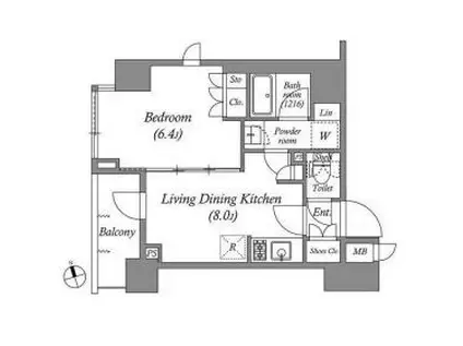 CORVAL大森(1LDK/3階)の間取り写真
