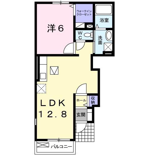 コージー・プレイス(1LDK/1階)の間取り写真