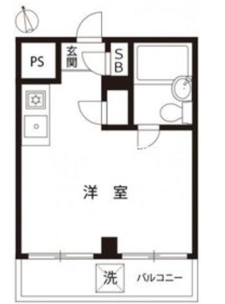 フラームメゾン調布(ワンルーム/4階)の間取り写真