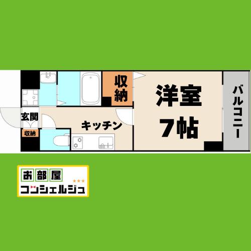 プレイズシード御器所イースト(1K/9階)の間取り写真