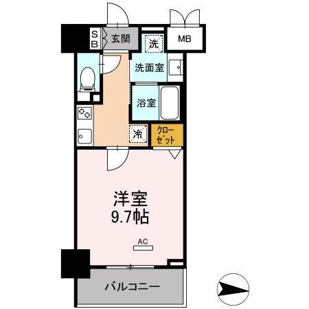 CASA99(1K/10階)の間取り写真
