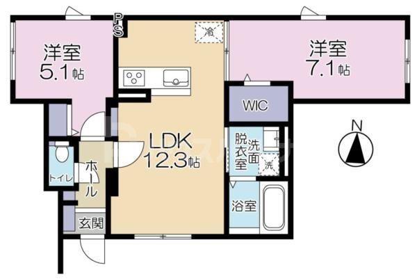 葛飾区東四つ木1丁目PJ(2LDK/1階)の間取り写真