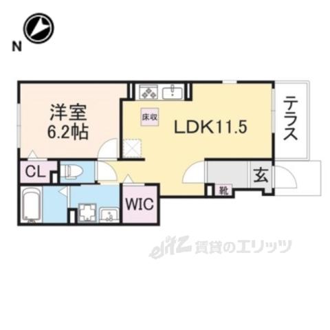 サニーハウスHAGIWARAⅣ(1LDK/1階)の間取り写真