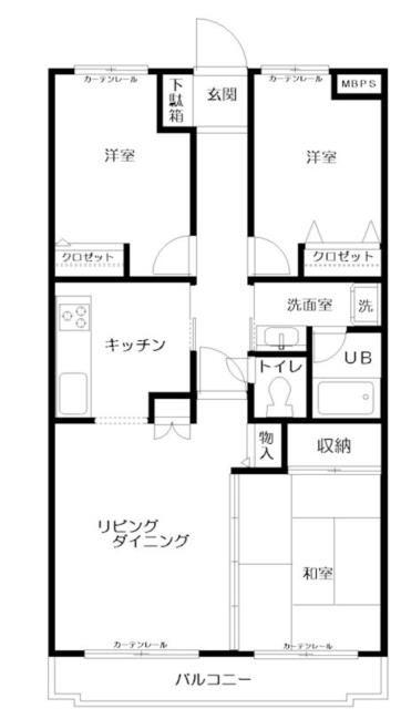 日神パレステージ深谷(3LDK/2階)の間取り写真