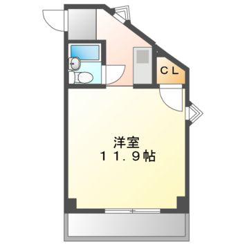 グリーンネス樋口 ホームメイト管理物件(1K/2階)の間取り写真