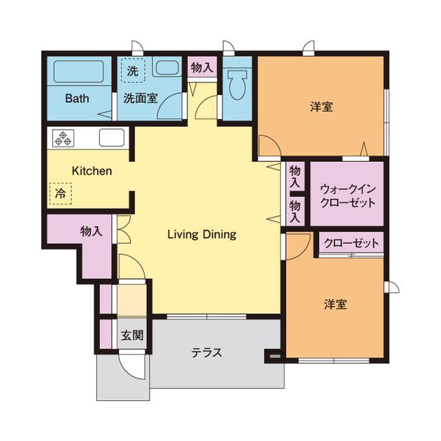 ADOMANI S (2LDK/1階)の間取り写真