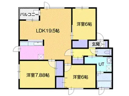 LA GLYCINEII(3LDK/1階)の間取り写真