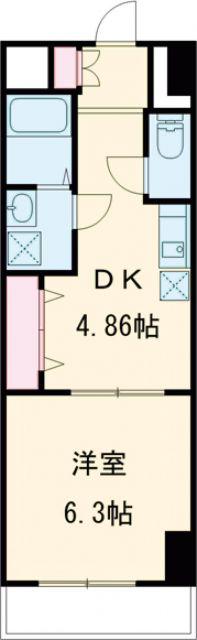 IMASA MORUGEN壱番館(1DK/5階)の間取り写真