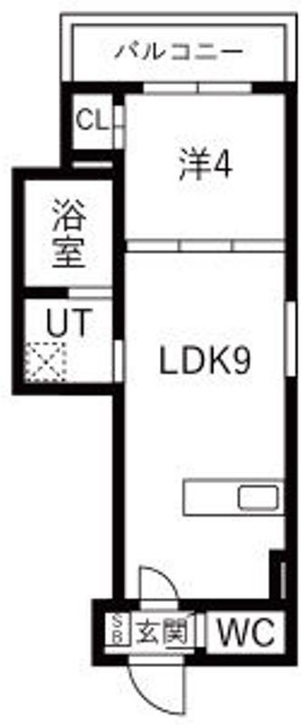 AXIA CITY 神戸松原(1LDK/1階)の間取り写真