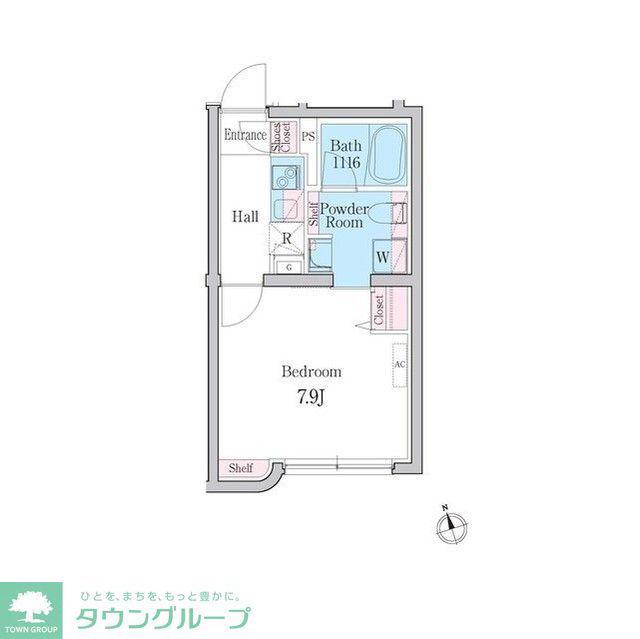 デュオメゾン自由が丘(1K/3階)の間取り写真