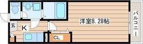 クレフラスト北山駅前(1K/1階)の間取り写真