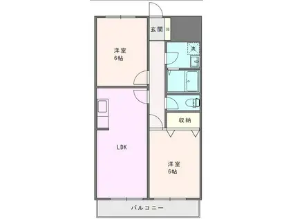 グランデュール麻衣1(3DK/3階)の間取り写真