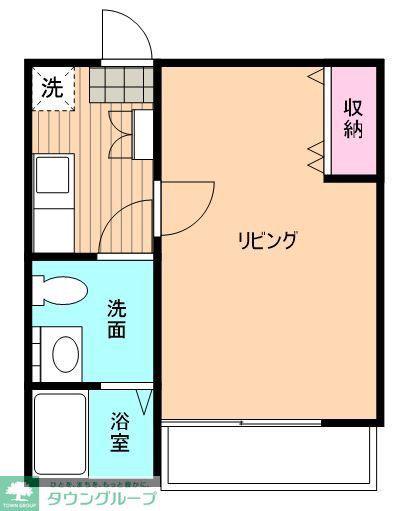 ウエストガーデン坂戸(1K/3階)の間取り写真