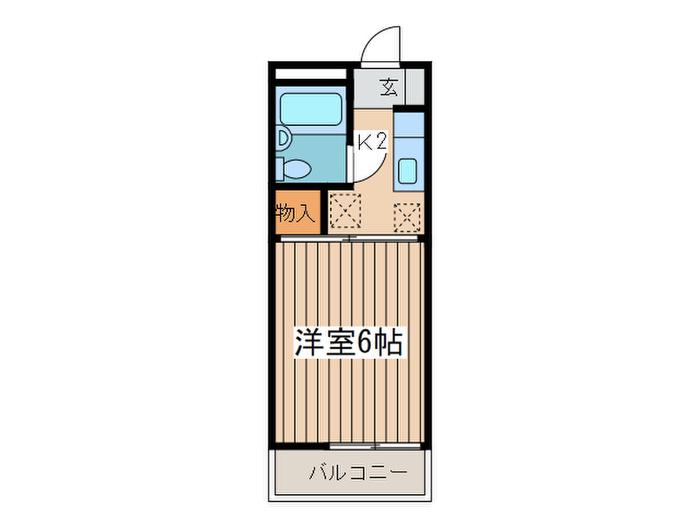 デルタヴィレッジ(1K/3階)の間取り写真