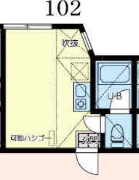 ユナイト根岸アンドレッティー(ワンルーム/2階)の間取り写真