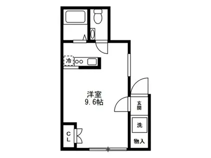 コンフォルト井荻(ワンルーム/1階)の間取り写真