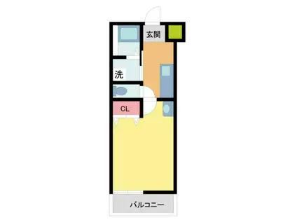 LUSTORE西宮北口1号棟(1K/3階)の間取り写真