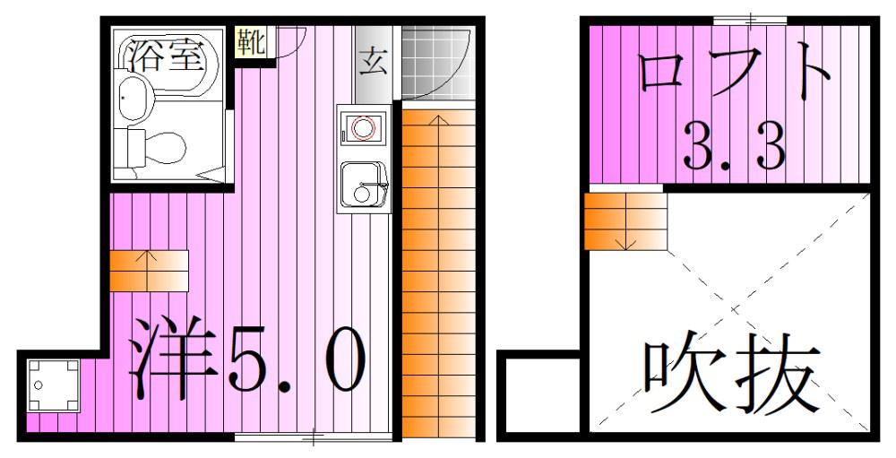 プレシャス北千住II(ワンルーム/2階)の間取り写真