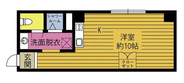 U&Tビル2(ワンルーム/3階)の間取り写真