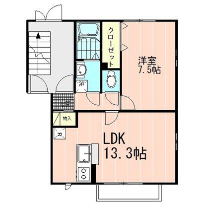 シャルマン・シャトー(1LDK/2階)の間取り写真