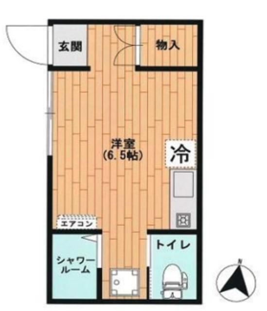 プランドール文京弥生(ワンルーム/1階)の間取り写真