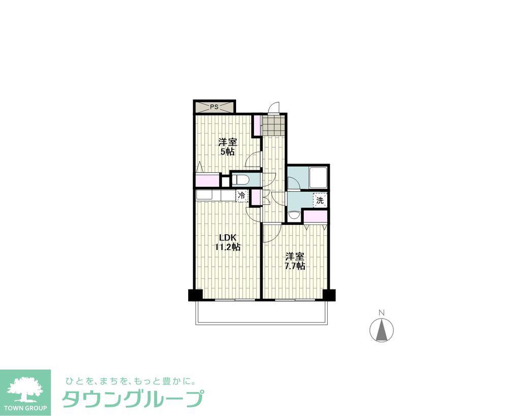 グランシャリオ(2LDK/2階)の間取り写真
