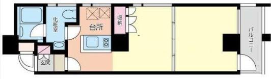 リフレックスIII(1LDK/5階)の間取り写真