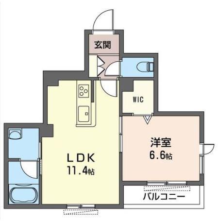プレステージア(1LDK/2階)の間取り写真