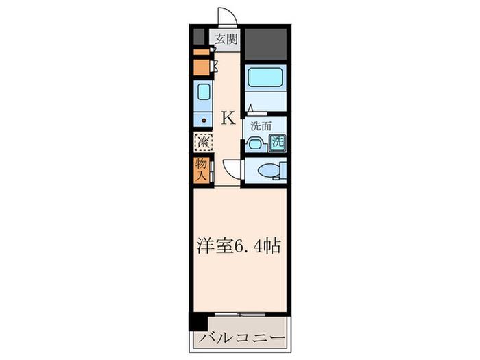 ロジェマンヴェール(1K/4階)の間取り写真