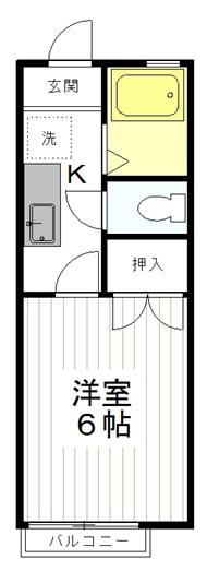 パークハイツ清水沼(1K/1階)の間取り写真