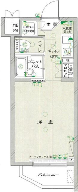 ルーブル富士見台(1K/3階)の間取り写真