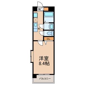 VIS A VIS浦安(1K/3階)の間取り写真