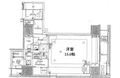 MODERNO TORRE SHO-TO(1K/8階)の間取り写真