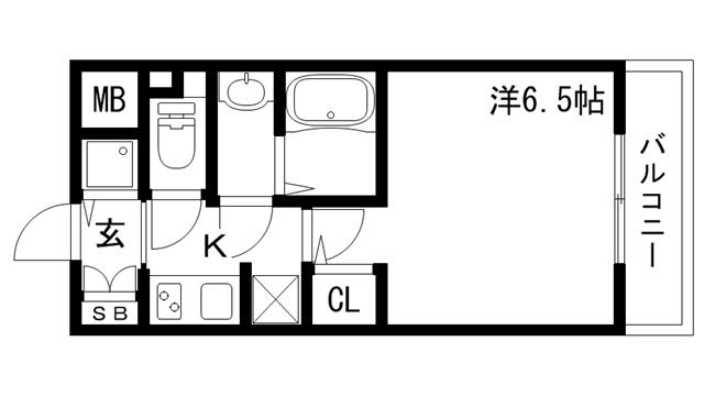 S-RESIDENCE神戸元町(1K/12階)の間取り写真