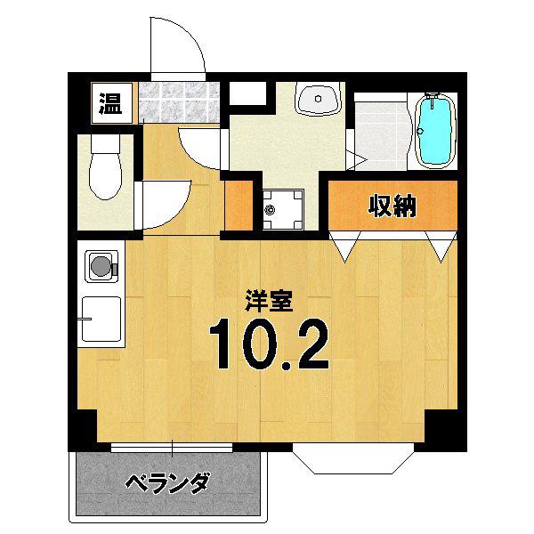 フルフィルたかの(ワンルーム/4階)の間取り写真