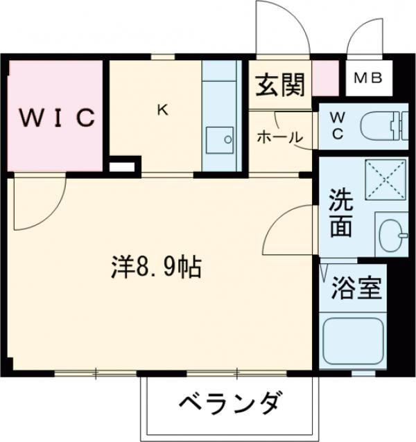 グリーンハイツ大安(1K/2階)の間取り写真