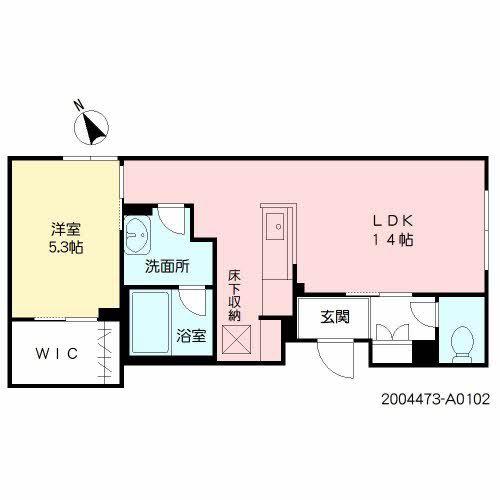 SHAMAISON EST MA-MA(1LDK/1階)の間取り写真
