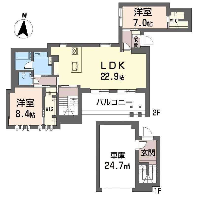 ザ・シグマ上杉(2LDK/2階)の間取り写真