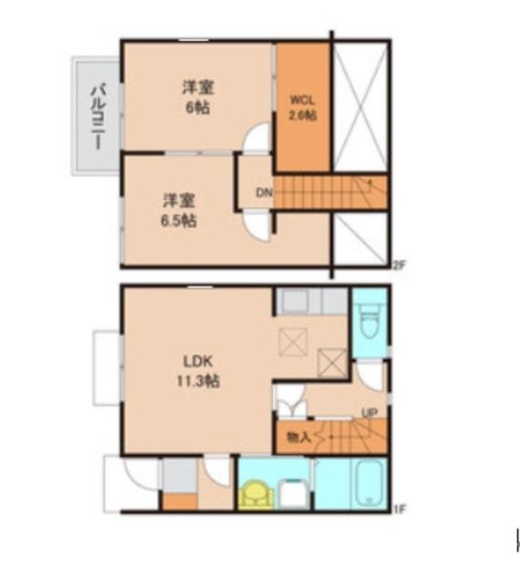 エンダオウ(2LDK/1階)の間取り写真