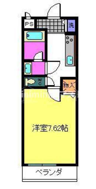 ラフィーネ聖天坂(1K/1階)の間取り写真