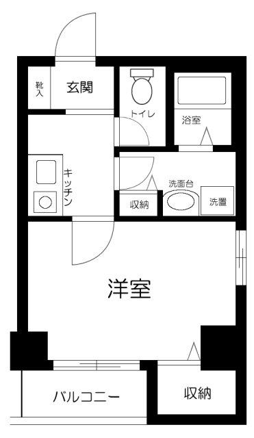 ローズマンションミヤハラ(1K/3階)の間取り写真