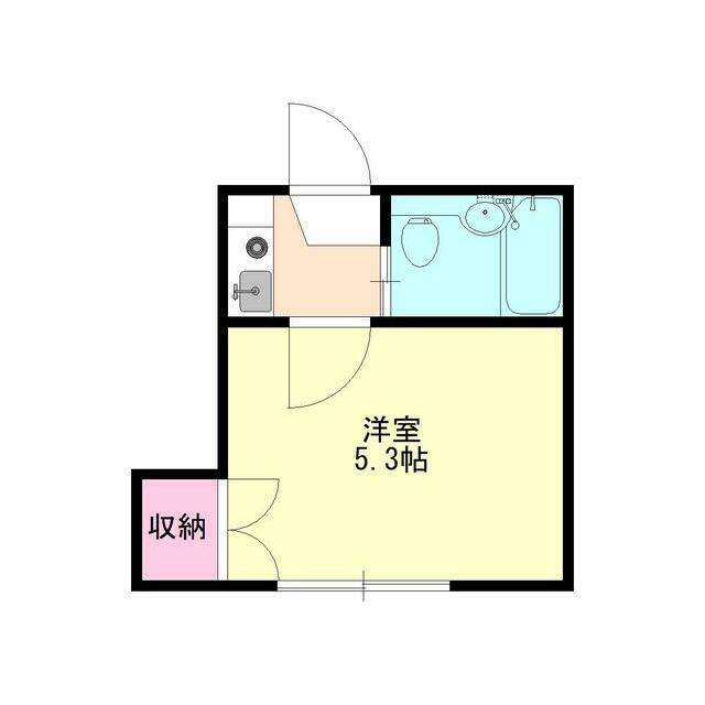 リリックハウス(1K/1階)の間取り写真