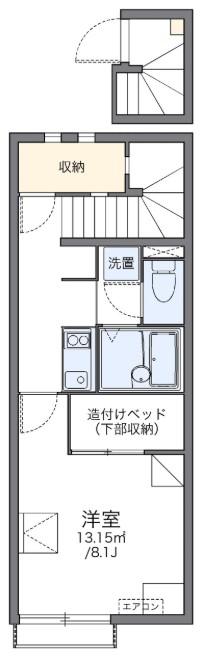 レオネクストプレステージIV(1K/2階)の間取り写真