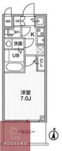 LA DOUCEUR新大阪(1K/6階)の間取り写真