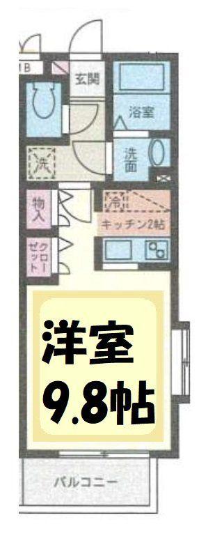 ラクシャリーステージ(1K/1階)の間取り写真