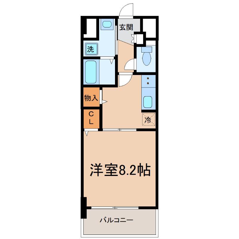 セイバリー道意(1K/5階)の間取り写真