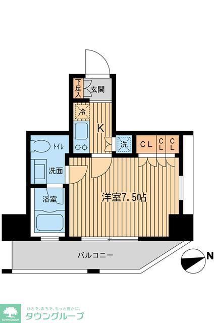 レジデンス大森(1K/8階)の間取り写真
